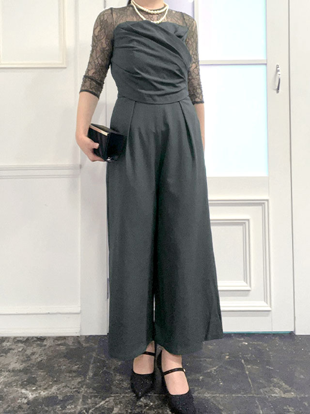 身長164cm骨格ストレートのスタッフがrt-pt1318(ダークグレー))を着用したフロント画像