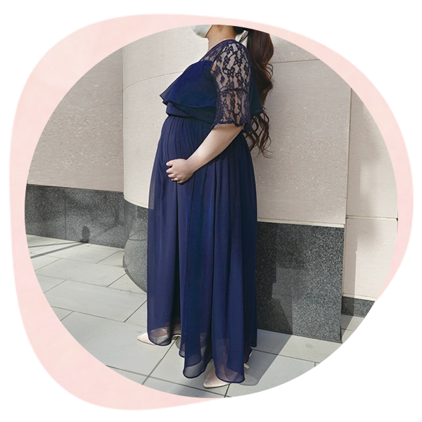 身長148cm、妊娠9ヶ月（後期妊婦）