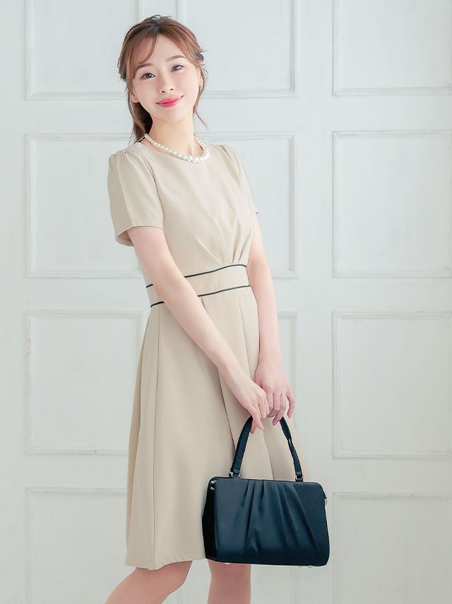 SUPER SALE] パイピングクラシカルワンピースセレモニースーツ (S