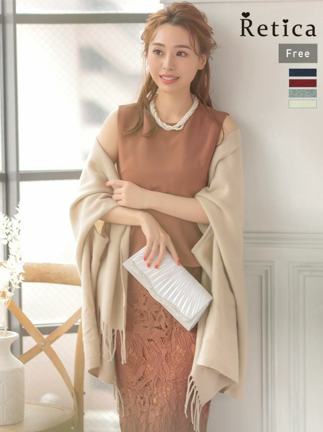 フリンジ大判ストール｜Retica レティカ 結婚式・お呼ばれドレス専門店