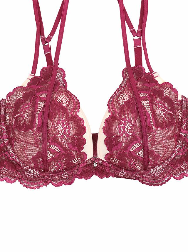 AROMATIQUE casucaシェルフロントショートブラジャー　レッド モデルやスタイリストの間で絶大な人気！下着ブランド【AROMATIQUE