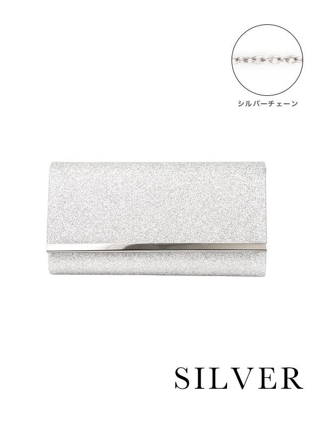 JIMMY CHOO シルバー ゴールド　パーティーバッグ　2way ラメ JIMMY CHOO ショルダーバッグ 2way レザー シルバー フラップ - メルカリ