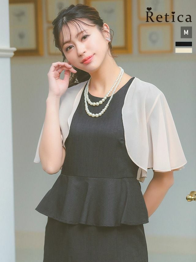 半袖シフォンボレロ ボレロ 結婚式 レディース きれいめ シフォンボレロ 夏 カーディガン