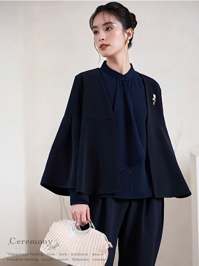 SALE] フォーマルフレアスリーブジャケット ストレートパンツ 2点
