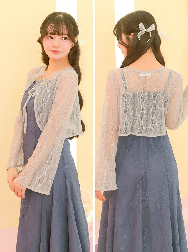 SALE] 総レースシアー長袖ボレロ(Mサイズ)｜Retica レティカ 結婚式