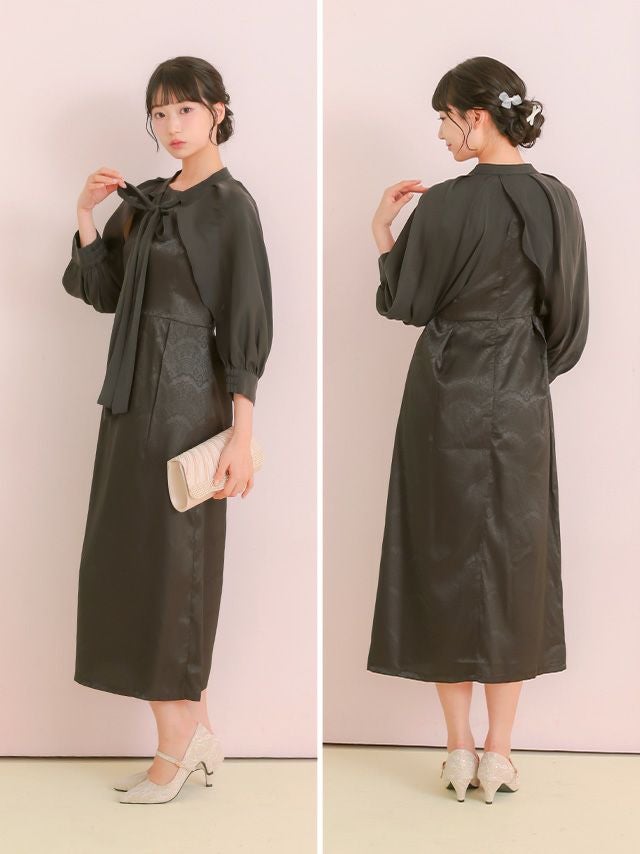 パーティードレスとボレロ新品 SALE] 2wayショートボレロ付きレース模様セパレートタイプパーティー