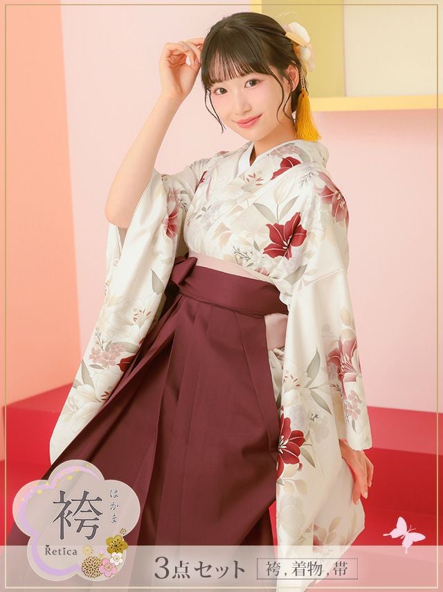 和装小物】胡蝶蘭モチーフ袴ヘアアクセサリー19点セット 袴・振袖