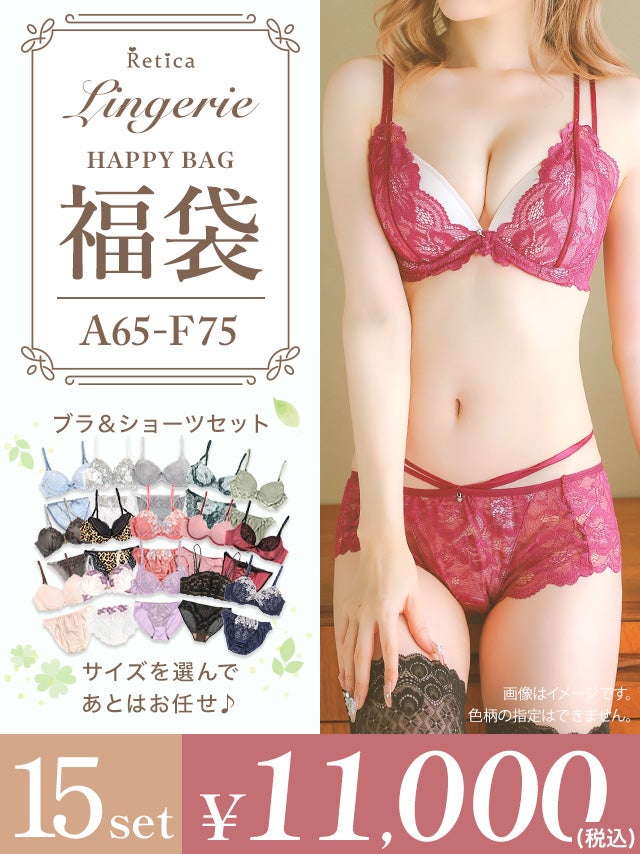 福袋] ランジェリー15点セット (ブラジャー&ショーツセット15点